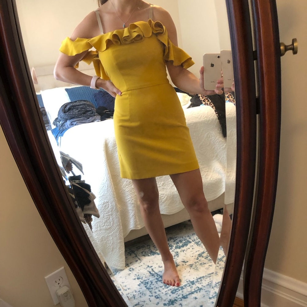French Connection Ruffle Off the Shoulder Dress
